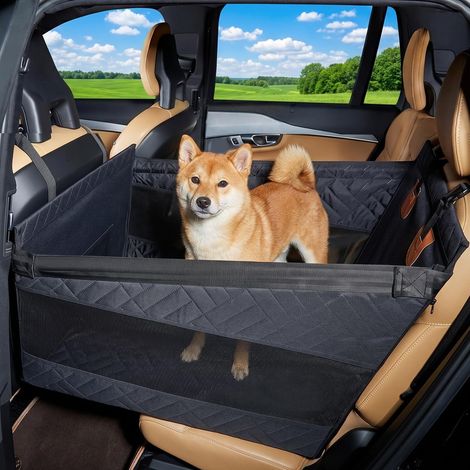 Siège Auto pour Chien Panier de Transport de Sécurité pour Animaux Domestiques Imperméable Housse de Protection Banquette Arrière de Voiture pour Chiens Chats Confortable et Respirant (1/5)