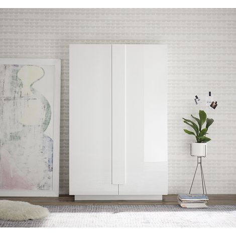 Vaisselier/argentier moderne blanc laqué brillant Uranus (1/5)
