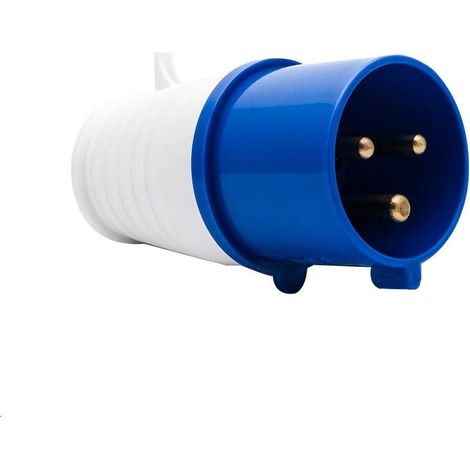 Prise industrielle bleue et prises 32A 220v IP44 3 broches prise de site industriel et prise murale étanche IP44 prise de connecteur 2P + terre mâle (023) (1/5)