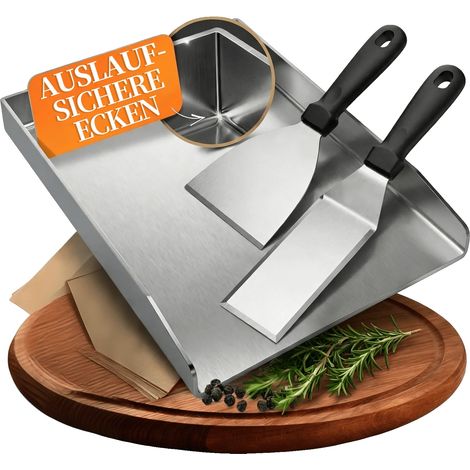 Ensemble de Gril Barbecue, Acier Inoxydable, Cuisine Polyvalente, KP-2MM-L (1/2)
