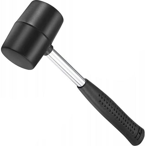 Maillet en Caoutchouc Sans Rebond 25 cm - Marteau de Pavage avec Poignée Antidérapante - Maillet pour Carrelage, Pavés, Menuiserie et Tôlerie (1/4)