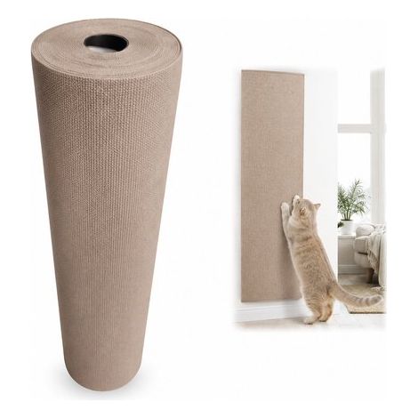 Tapis griffoir pour chat – 40 x 300 cm – Kaki – Autocollant – Résistant à l’usure – Protection canapé (1/5)