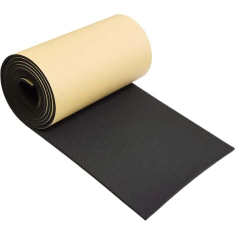 Bandes de protection de seuil de voiture en mousse auto-adhésive anti-rayures, compatible avec mur de garage, en Éthylène-acétate de vinyle, noir, souple (1/4)