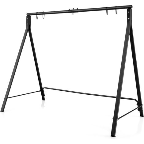Goplus – Support balançoire extérieur en métal – Construction en ‘A’ pour stabilité – Capacité 160 kg – Installation facile – Dimensions 210x110x175 cm