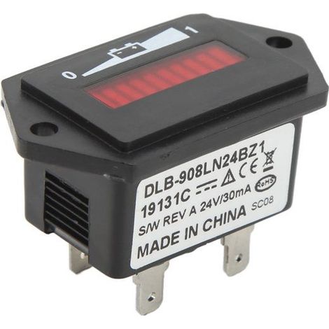 Indicateur de batterie 24V, jauge de batterie de chariot, haute précision, facile à lire, 906T24BNBAO pour chariot élévateur (1/4)