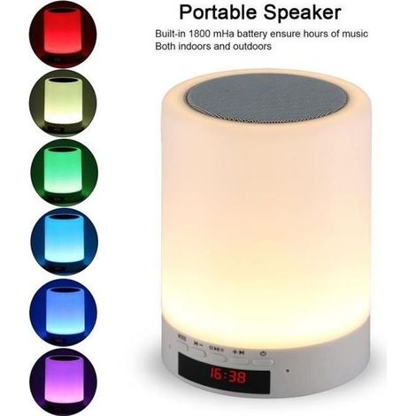 Enceinte portable Bluetooth - - Haut-parleur portatif sans fil de Bluetooth avec la lumière de 7 couleurs LED (1/4)