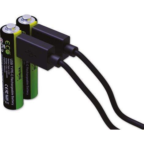 VERICO Li-Ion-Akku Loop Energy AAA, mit USB-C Buchse, 2er Pack (1/5)