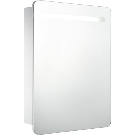 Armoire de salle de bain à miroir LED 60x11x80 (1/5)