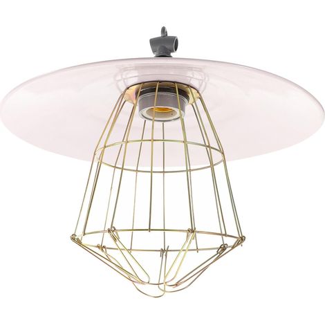 Lampe Chauffante pour Petit Cochon sans Ampoule, Abat-jour en Métal Grille de Protection, Accessoire D’élevage Résistant Haute Température, Outil Sûr de Conservation Chaleur (1/5)