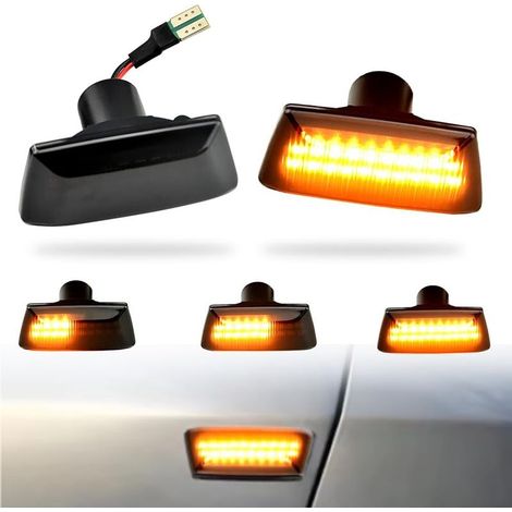 Dynamische LED-Seitenmarkierungsleuchte mit sequenzieller Blinkfunktion, kompatibel mit Opel In-Signia, Astra H, Zafira B, Corsa D und Chevrolet Cruze. (1/5)