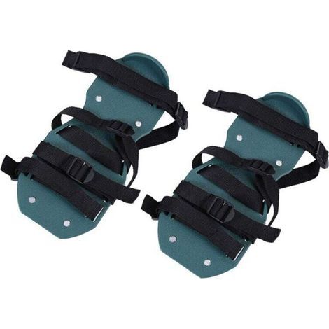 Rasenlüfterschuh, Nagelschuh zum Nivellieren mit 4 verstellbaren Riemen, Sandalen für einen perfekten Rasen, für Rasen- oder Gartenvertikutierer (1/4)
