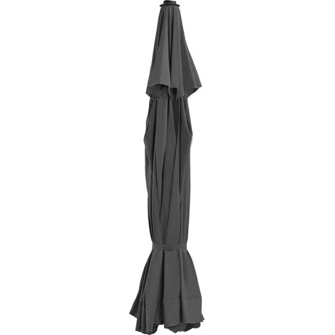 Tissu de remplacement pour parasol d'extérieur Anthracite 515cm (1/5)