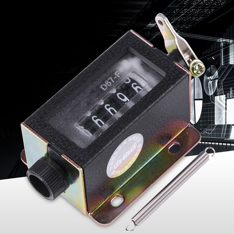 Lntyq D67-F Mini Compteur Mécanique Manuel Compteur 5 Chiffres Arithmomètre à Ressort deType à Barre de Traction