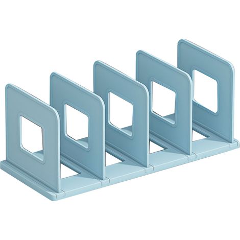 Minimalistischer, vertikaler PP-Aktenordner, 4 Fächer für Büro, Schule oder Zuhause, Blau (1/5)