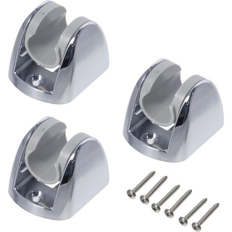 Lot de 3 supports de pommeau de douche, support mural réglable pour tuyau de douche avec vis pour pulvérisateur de bidet de salle de bain (1/5)