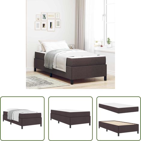 vidaXL Stoffbett - Boxspringbett Dunkelbraun 80 x 200 cm Stoff (1/5)