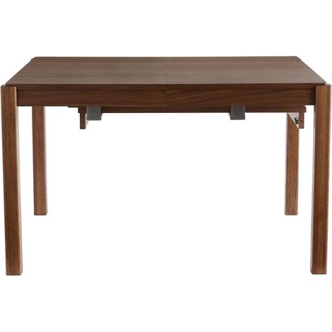 Mesa de comedor extensible rectangular nórdica con acabado en nogal 125-238 cm AGALI