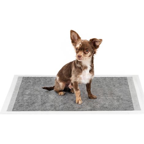 lionto Trainingspads, Aktivkohle-Welpenunterlagen mit 6 Schichten, saugstark & geruchshemmend, ideal für Zuhause & Reisen, 60x90 cm, 50 Stück