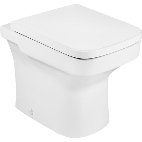 Inodoro completo con taza compacta de salida dual y con tapa y asiento de caída libre DAMA - ROCA
