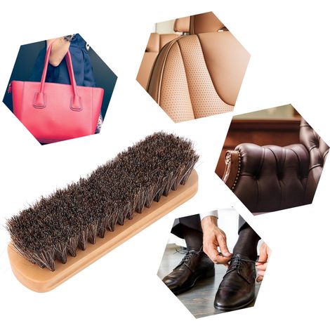 2 Brosses de Soin en Bois pour Cuir, Cirage et Nourrissage Équestre (Modèle A) (1/5)