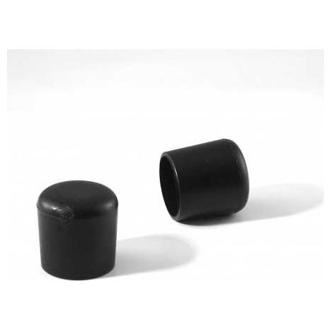 Ajile - Embout Enveloppant Coiffant Capuchon de Protection Plastique NOIR pour Pied, Tube, Tige, Fil de Grillage de Diamètre 20 mm (1/2)