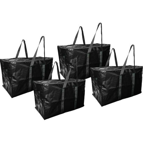 Lot de 4 grands sacs de déménagement recyclés 100L – Ultra résistant et réutilisable – Poignées solides – Rangement étanche – Pack And Move (1/4)