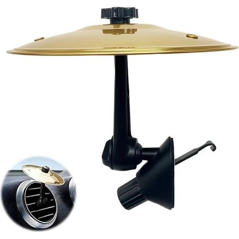 1 Stück Auto-Becken-Lüftungsöffnung,Mini-Metall-Crash-Becken für das Armaturenbrett,witziges Musikinstrument-Gadget,Gold (1/5)