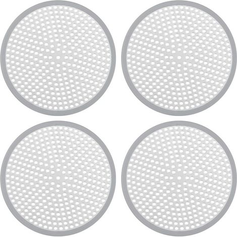 Filtro per scarico doccia, filtro per scarico lavandino, tappo filtro per vasca da bagno in acciaio inox per capelli, 4 pezzi da 4,72 pollici