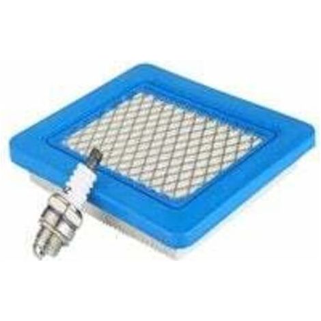 Filtre à air et bougie d’allumage compatibles avec moteurs Briggs & Stratton séries 625, 650, 675 – Référence 491588, 399959, 491588S, Wolf 2058411, Honda GCV – Accessoires pour tondeuses et équipemen (1/4)