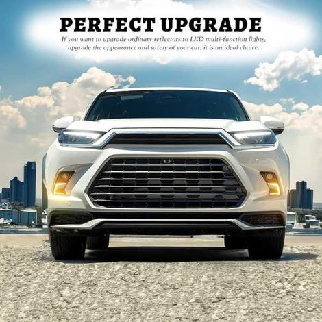 Two daytime running lights/turn signals with sequential turn signals suitable for 2024-2025 Toyota Highlander, and front fog lights. (1/4)
