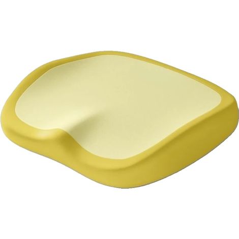 Cojín para silla de oficina, diseño ergonómico, soporte de espuma viscoelástica, AMARILLO (1/2)