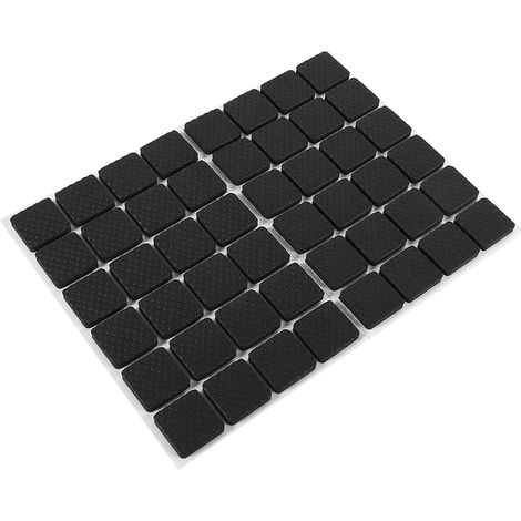 48 schwarze, rutschfeste Klebepads für Möbelbeine, Sofa, Tisch, Stuhl – runde Gummipads zum Schutz des Bodens (1/5)