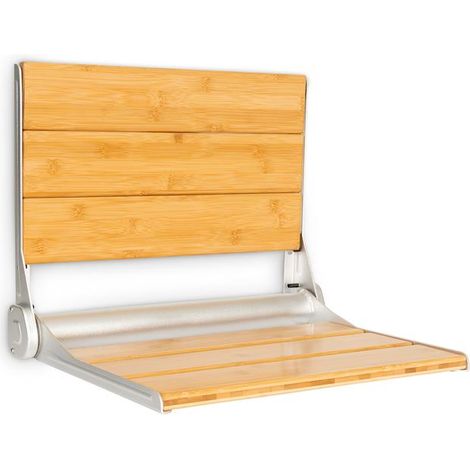 Arielle Deluxe Duschsitz Bambus Aluminium klappbar 160 kg max. holz