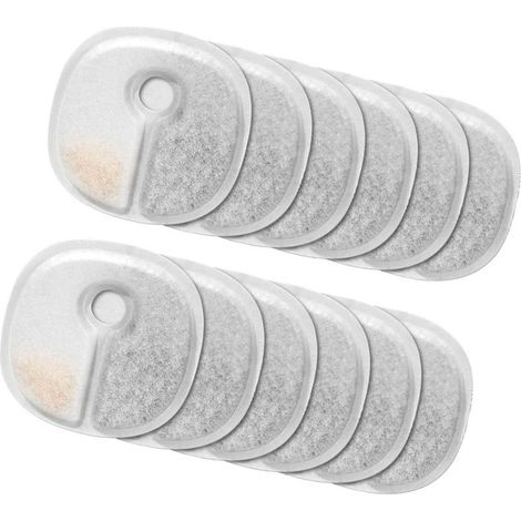 12 Packs Filtre de fontaine anti-odeurs pour animaux de compagnie avec filtre à charbon actif pour fontaine à boire pour chiens et chats (1/4)