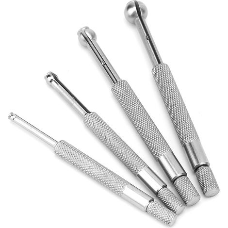 4 jauges d'alésage télescopiques à bille réglable en acier au manganèse, diamètre intérieur 3-13 mm (1/5)