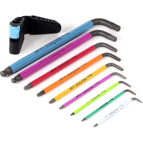 950/9 Hex-Plus Multicolour Holding Function L-Key Set of 9 Metric (1.5-10mm) (1/5)
