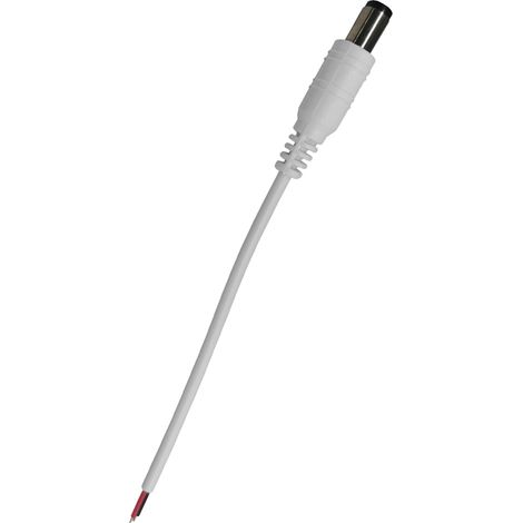 Alcapower Cavo Connettore DC Maschio 5.5x2.1mm con Fili Spelati, Compatibile 12-24V per Installazioni Elettroniche, Alimentazione e Sistemi LED (1/2)