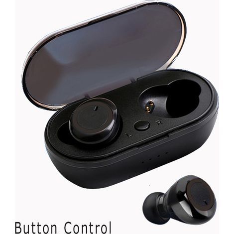 Y50 Bluetooth-Kopfhörer Y50TWS2 Sport- und Outdoor-Kopfhörer 5.0 mit Ladecase Mini-Kopfhörer – Schwarz – Inkl. Verpackung (1/3)