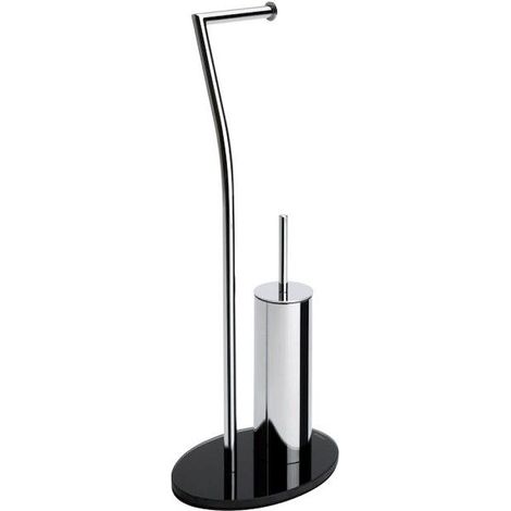AQUASANIT Piantana wc cromato/nero codice prod: QV086ADN