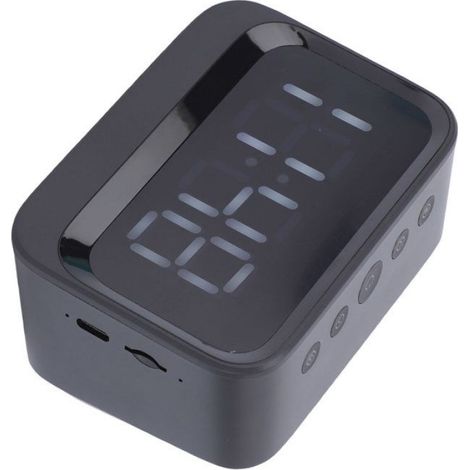 Réveil Numérique - Haut-Parleur Bluetooth 5.3 - Écran LED Grand Format - Lecteur MP3 Intégré - Batterie Rechargeable 1200 mAh - 1 Pièce (1/5)
