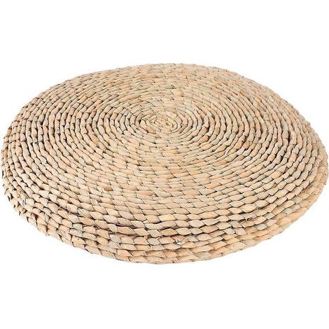 Handgewebtes Tatami-Kissen aus Binsen, Pouf-Hocker für Yoga, Balkon und Erkerfenster, natürliche Dekoration (1/5)