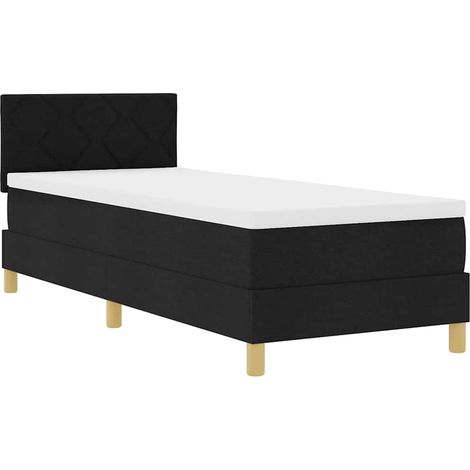 Maison Exclusive - LED Boxspringbett mit Kissen Schwarz 80 x 200