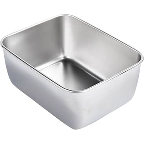 Plateau rectangulaire en acier inoxydable 304 pour fruits et légumes, compatible lave-vaisselle, 600 ml, 13,5 x 10,5 x 5,5 cm / 5,3 x 4,1 x 2,2 pouces (1/5)