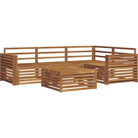 Conjunto de sofás de exterior 5 uds. Natural vidaXL (1/5)