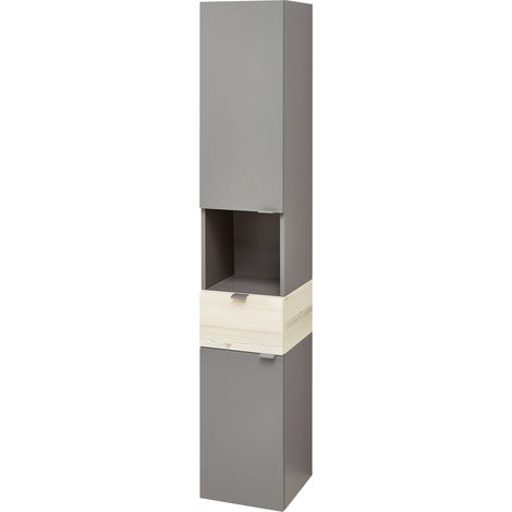 Pelipal Hochschrank Quickset 394 Quarzgrau/Akzent Polar Pinie 30 cm Hochschrank (1/3)