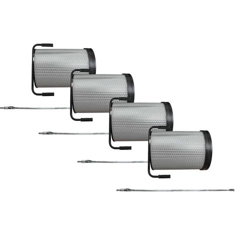 vhbw 4x Cartouche filtrante poussières fines compatible avec Holzmann unité d'aspiration ABS1080 aspirateur à copeaux - Avec brosse de nettoyage (1/4)