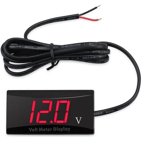 12V Digitalvoltmeter mit universeller LED-Anzeige für Auto und Motorrad. (1/5)