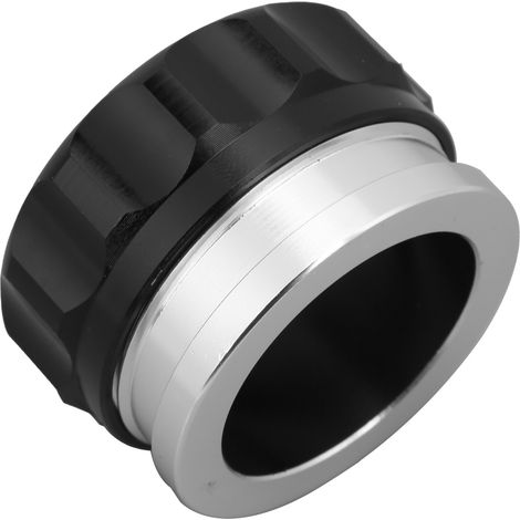 Ensemble de bouchons de remplissage de réservoir d'eau et de carburant en aluminium, accessoire universel pour modification automobile, noir (1/5)