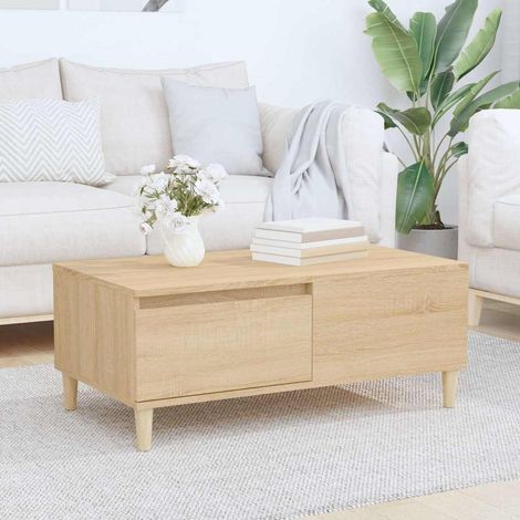 vidaXL Coffee Table Sonoma Oak 90x50x36,5 cm Engineered Wood (1/5)