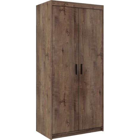 AX LIVING Kleiderschrank Eiche Lefkas Storicos 2T 89,7 cm, 2 türiger